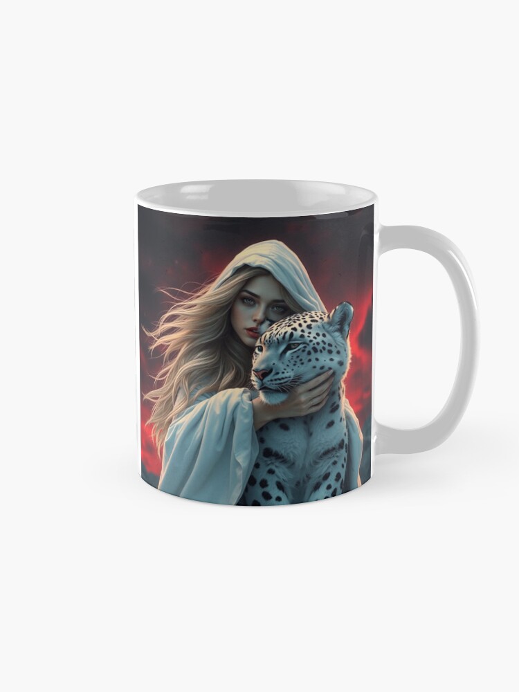 Thumbnail 5 of 6, Coffee Mug, Snow Leopard Lady designed and sold by LenCarol.