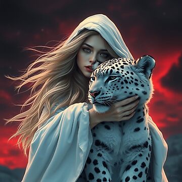 Artwork thumbnail, Snow Leopard Lady by LenCarol