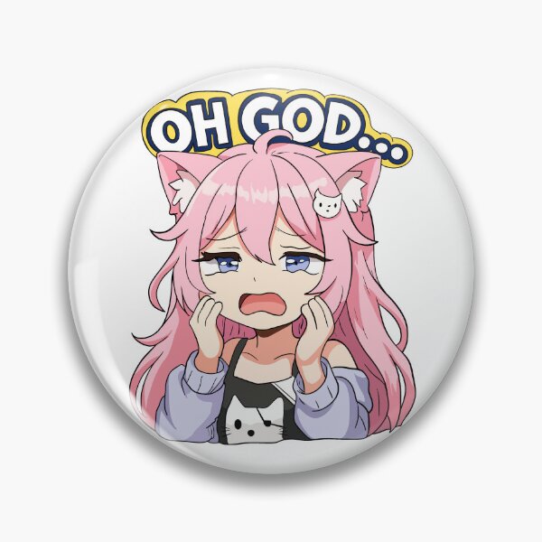 Item preview, Nyatasha Nyanners Mario Party Style Sticker "OH GOD" designed and sold by Fresh Oshi Pressed.