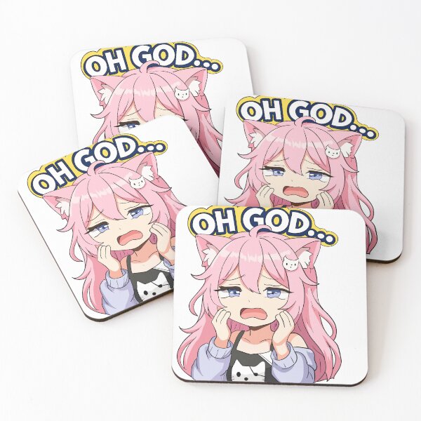 Item preview, Nyatasha Nyanners Mario Party Style Sticker "OH GOD" designed and sold by Fresh Oshi Pressed.