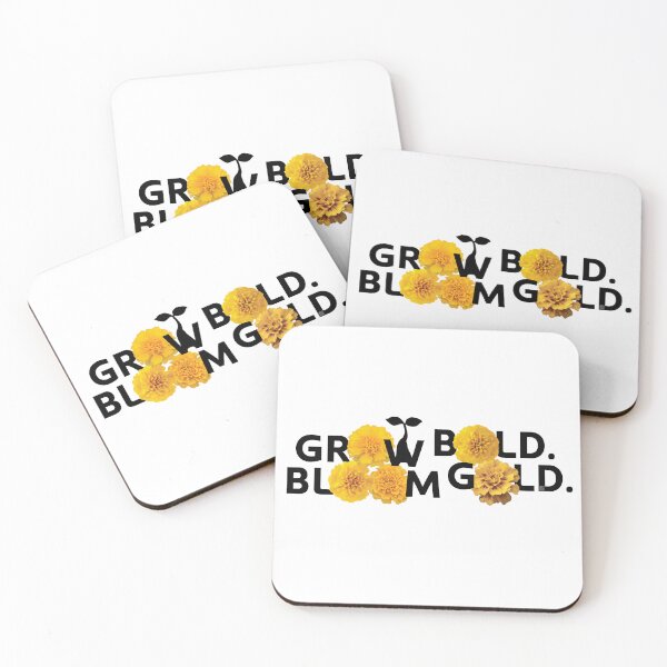 Item preview, French Marigold Says, “Grow bold. Bloom gold.” designed and sold by in.morn.ing.everyday.
