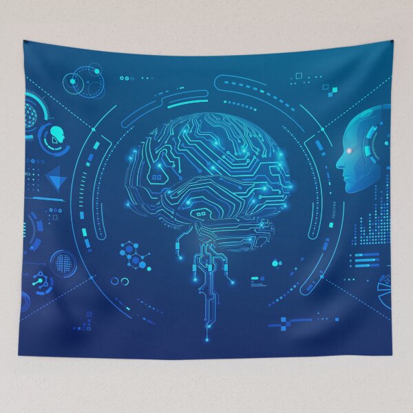 Item preview, robotics neurosurgery or machine learning, AI brain medical technology interface and artificial intelligence assistance designed and sold by NiamLab.