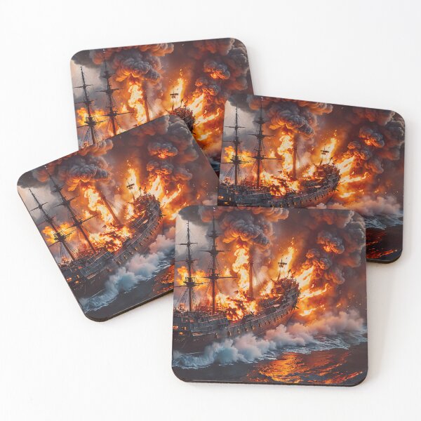 Item preview, Pirate Ship on Fire designed and sold by Gotcha29.