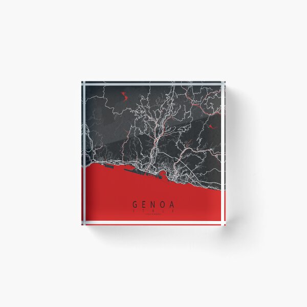 Item preview, Genoa City Map of Italy - Oriental designed and sold by deMAP.