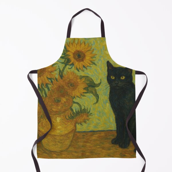 Item preview, Vincent van Gogh Sunflowers and Cat designed and sold by Mauswohn.