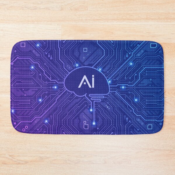 Item preview, nanotechnology artificial intelligence, electronic pattern AI brain motherboard CPU created as background or element decoration designed and sold by NiamLab.