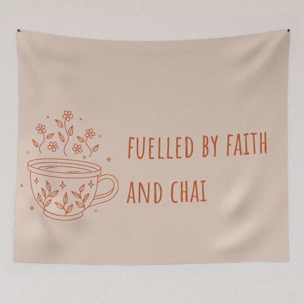 Item preview, Fuelled by Faith and Chai – Floral Tea Lover  designed and sold by Sabr and Chai.