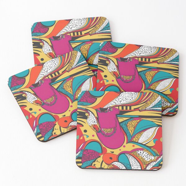 Item preview, Vibrant Abstract Pop Art – Colorful Patterned Geese and Fashion Fusion designed and sold by Shenuka93.