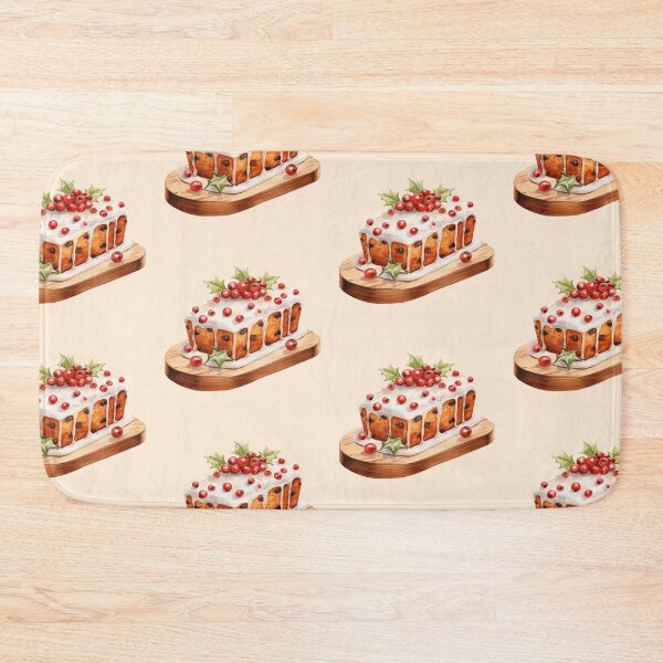 Item preview, Festive Christmas Cranberry Fruit Cake on a Wooden Board designed and sold by Alicia Chee.