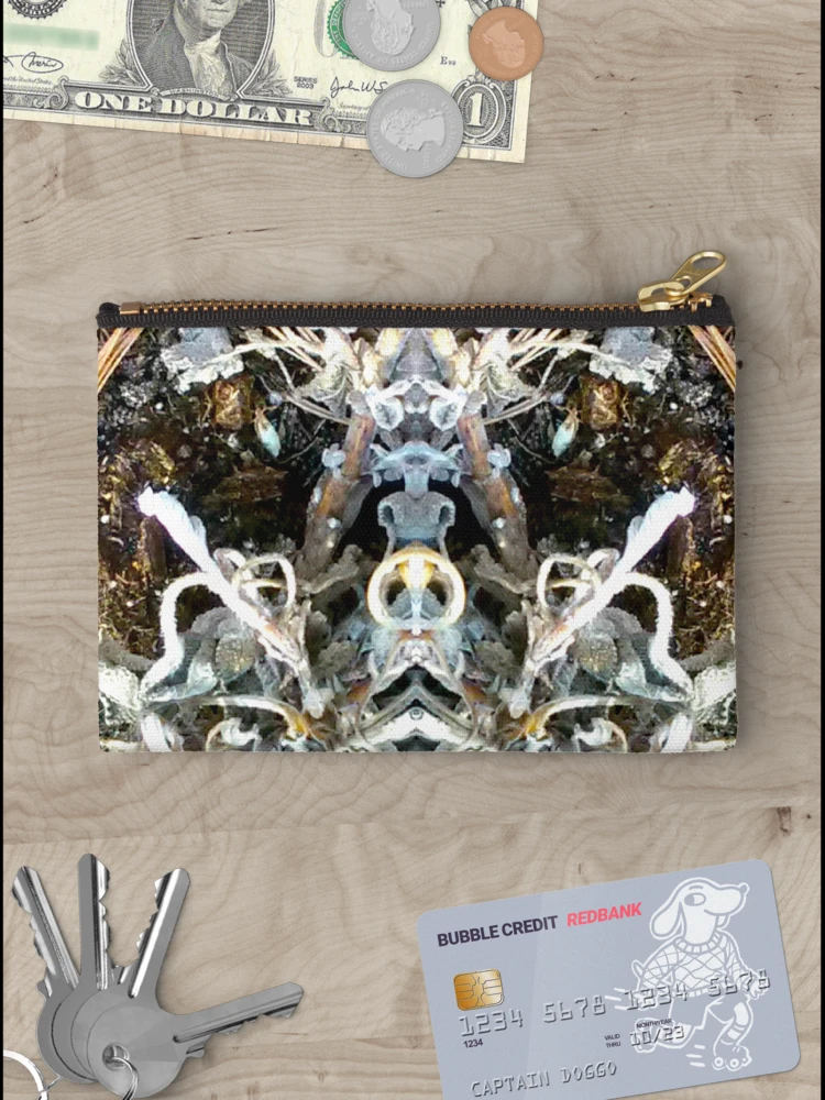 Thumbnail 3 of 4, Zipper Pouch, silver designed and sold by InfinitePathArt.