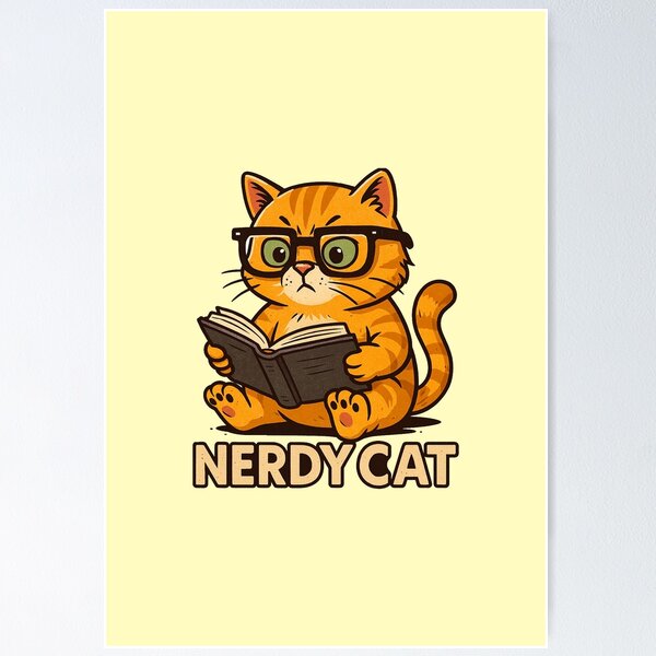 Artikel-Vorschau von Nerd Cat, designt und verkauft von dimmak-original.