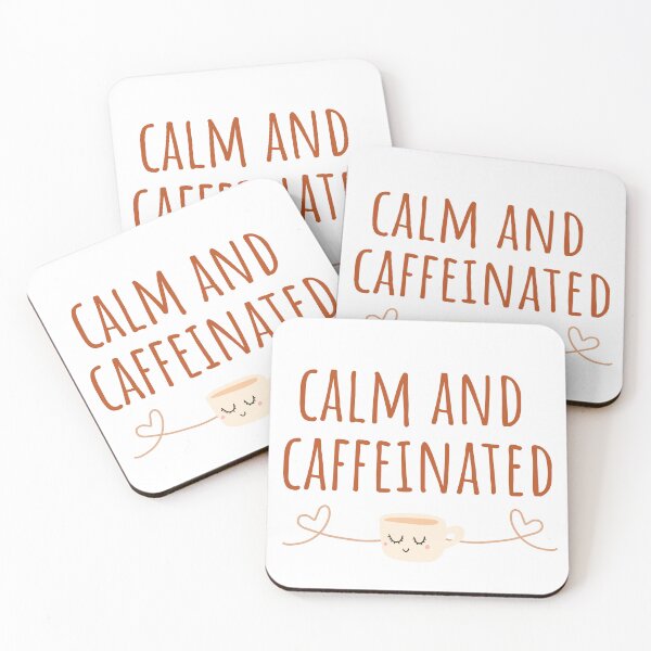 Item preview, Calm and Caffeinated – Cute Minimalist Tea & Coffee Lover designed and sold by Sabr and Chai.
