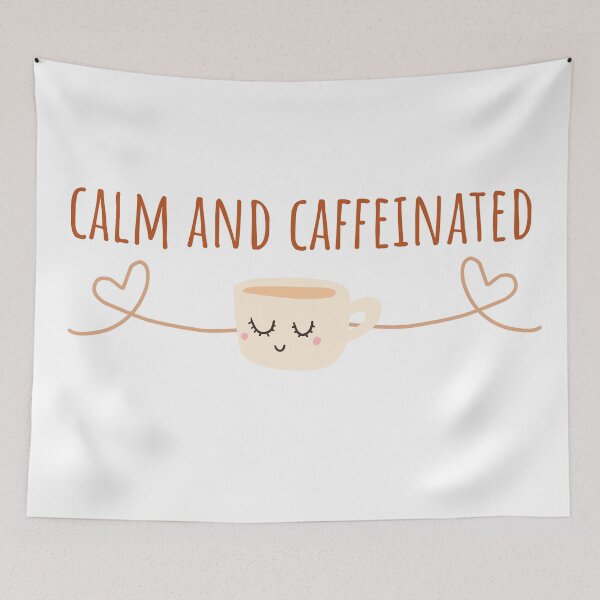 Item preview, Calm and Caffeinated – Cute Minimalist Tea & Coffee Lover designed and sold by Sabr and Chai.