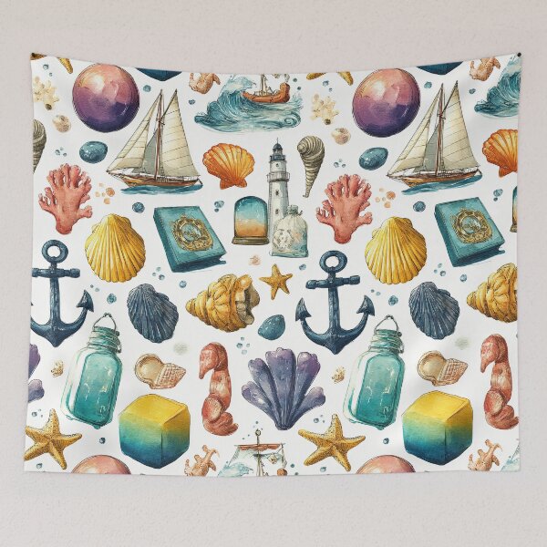 Item preview, Watercolor Oceans Filled with Adventure and Wonder designed and sold by Piotrek0001.