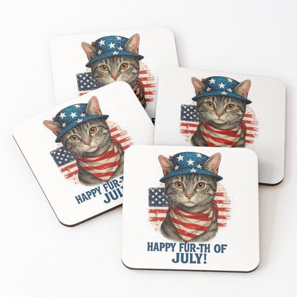 Item preview, 4th of July Cat Lover, Happy Fur-th July, Patriotic Cat designed and sold by TalalosART.