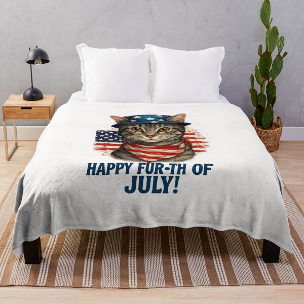 Item preview, 4th of July Cat Lover, Happy Fur-th July, Patriotic Cat designed and sold by TalalosART.