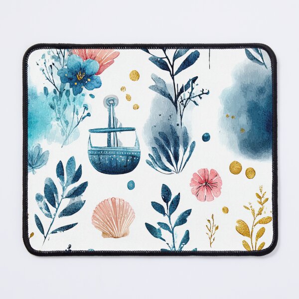 Item preview, Blue Horizons with Ships, Stars and Shells designed and sold by Piotrek0001.
