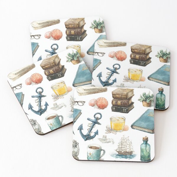 Item preview, Glowing Anchors and Compass Hearts at Sea designed and sold by Piotrek0001.