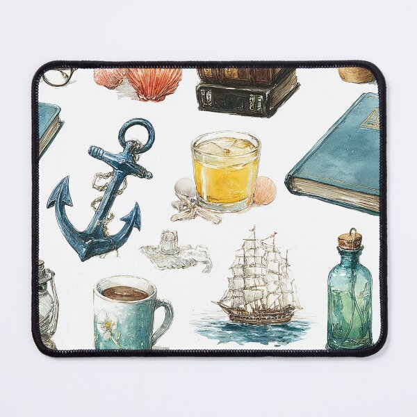 Item preview, Glowing Anchors and Compass Hearts at Sea designed and sold by Piotrek0001.