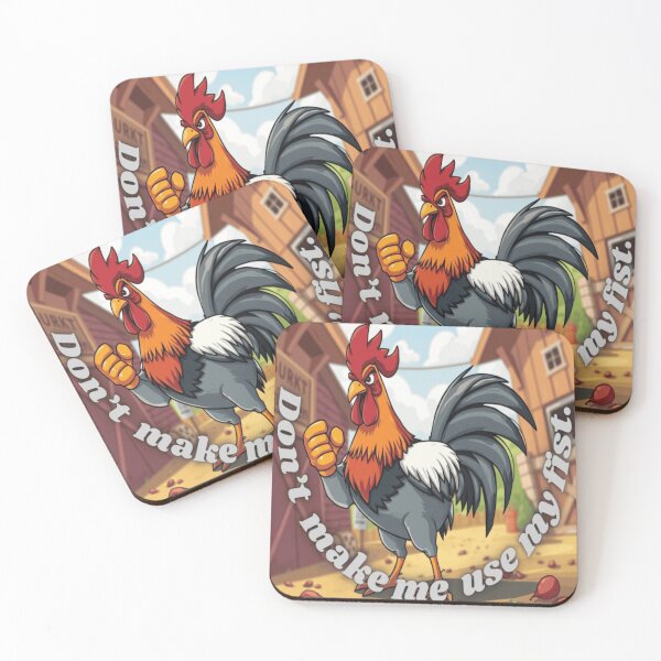 Item preview, Determined rooster: a warning in the barnyard designed and sold by Mindful56.