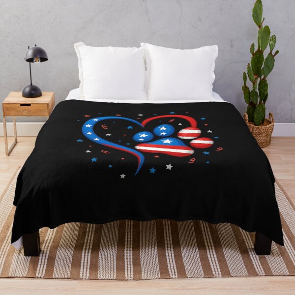 Item preview, American Flag Patriotic Dog & Cat Paw Print 4th Of July designed and sold by TalalosART.