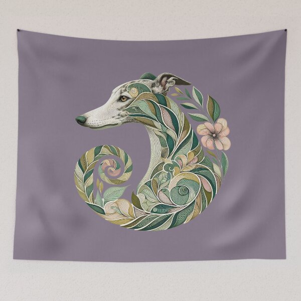 Item preview, Whippet Dog Botanical Nature Art Illustration3 designed and sold by BirdsnStuff.