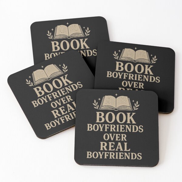 Item preview, Book Boyfriends Over Real Boyfriends – Funny Bookish Quote Design designed and sold by BrokenCrownDesigns.