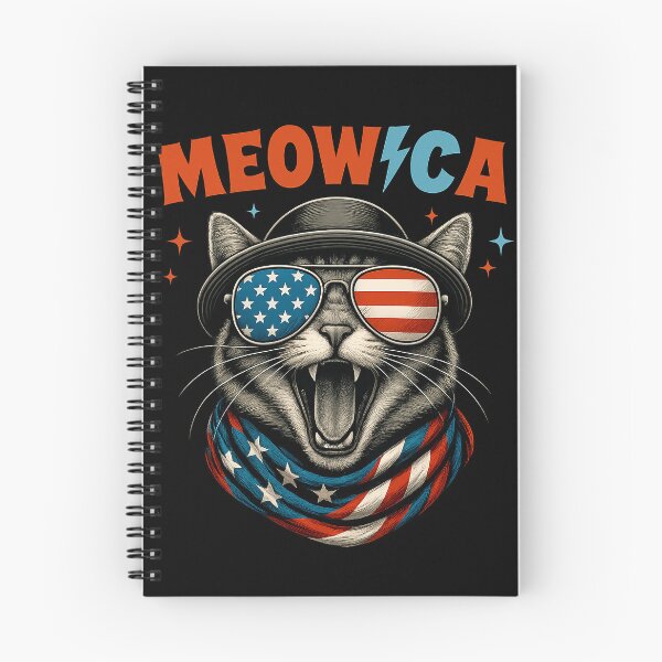 Artikelvorschau, Meowica 4. Juli Katze amerikanische Flagge Retro lustig patriotisch entworfen und verkauft von MOHITSALVI.