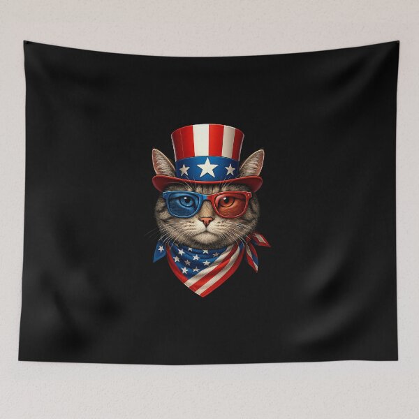 Item preview, Patriotic Cat Sunglass USA Flag Kitten 4th of July Merica designed and sold by MOHITSALVI.
