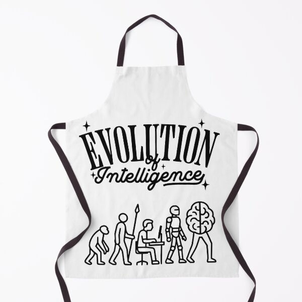 Item preview, Evolution of Intelligence – AI & Tech Humor Design designed and sold by Honominu.