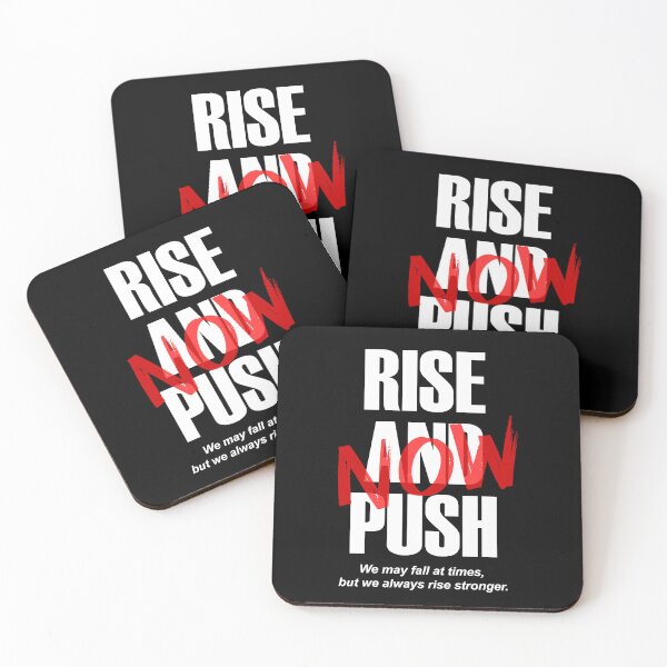 Item preview, Push Now Rise Stronger Motivational Quote designed and sold by EdwinkOne.
