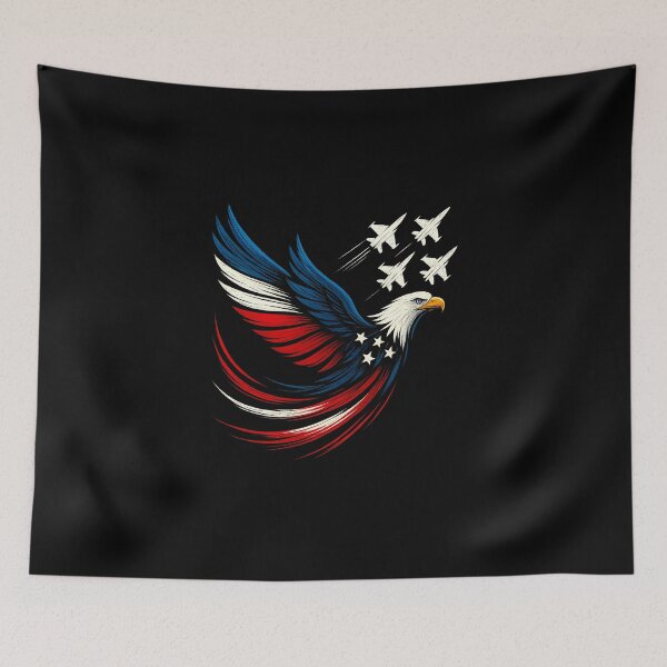 Item preview, Patriotic Red Blue USA Flag Fighter Jets 4th of July designed and sold by MOHITSALVI.