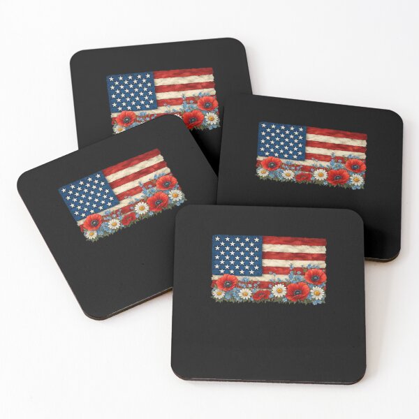 Item preview, Retro Flower American Flag Women 4th Of July Patriotic designed and sold by MOHITSALVI.