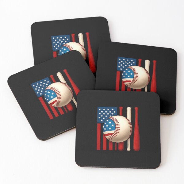 Aperçu de l'œuvre Baseball patriotique vintage 4 juillet USA Drapeau américain créée et vendue par MOHITSALVI.