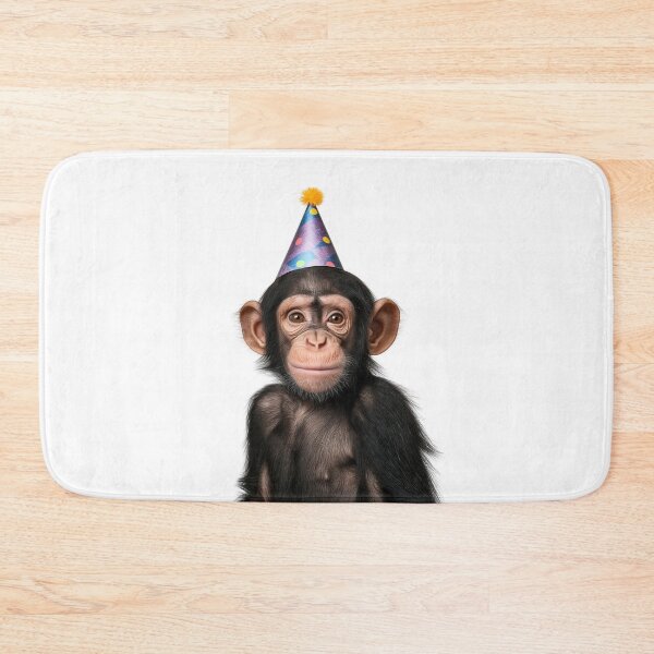 Item preview, Cute Monkey with Party Hat Birthday Celebration designed and sold by LazyOwlStore.