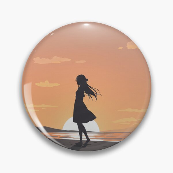 Item preview, Anime Sunset Beach Aesthetic Illustration designed and sold by spellmadebylee.