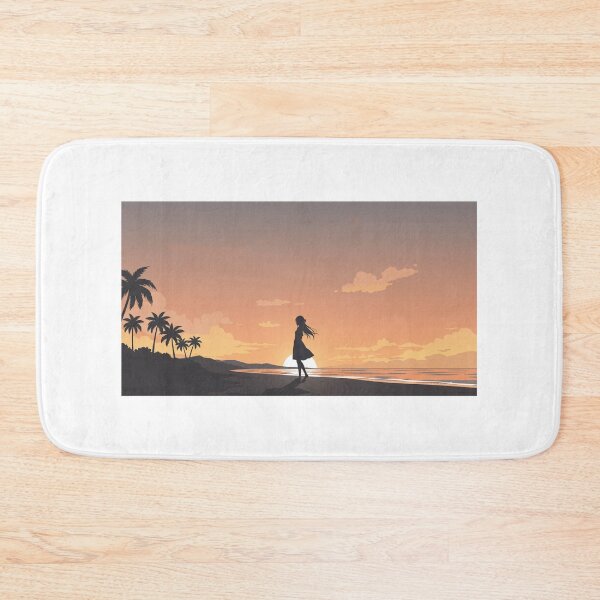 Item preview, Anime Sunset Beach Aesthetic Illustration designed and sold by spellmadebylee.