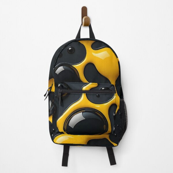 Item preview, Yellow Black Liquid Flow designed and sold by Kaleidoscope Print.