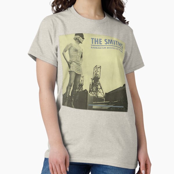 Item preview, The Smiths T-shirt - Barbarism begins at home Cover Art designed and sold by Sovietmovies.