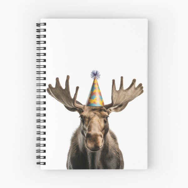Item preview, Cute Moose with Party Hat Birthday Celebration designed and sold by LazyOwlStore.