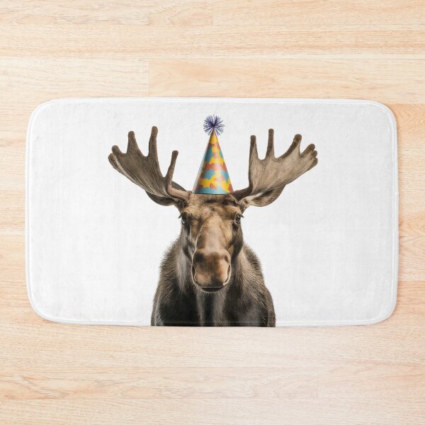 Item preview, Lindo alce con sombrero de fiesta para celebrar el cumpleaños designed and sold by LazyOwlStore.