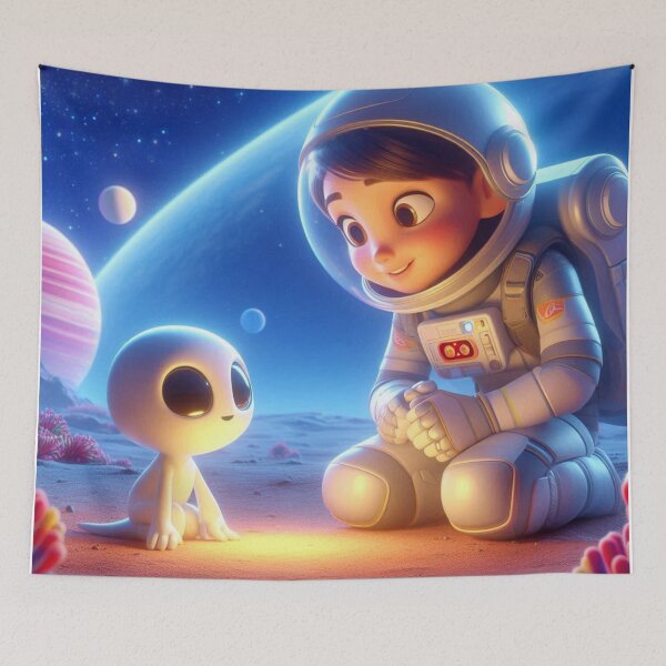 Item preview, a girl with baby alien designed and sold by jeRomeAlLen.