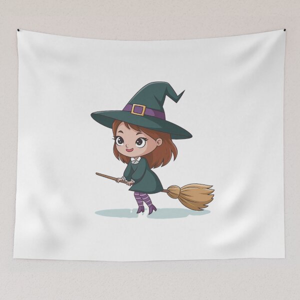 Item preview, A witch riding a broom. designed and sold by Joseph Hail.
