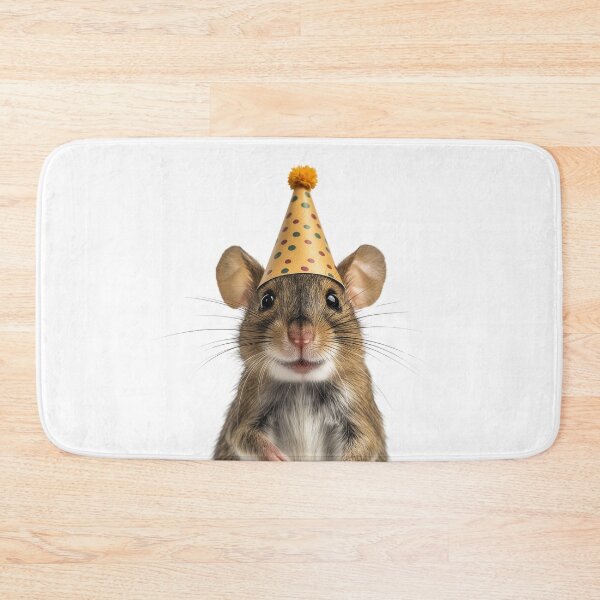 Item preview, Cute Mouse with Party Hat Birthday Celebration designed and sold by LazyOwlStore.
