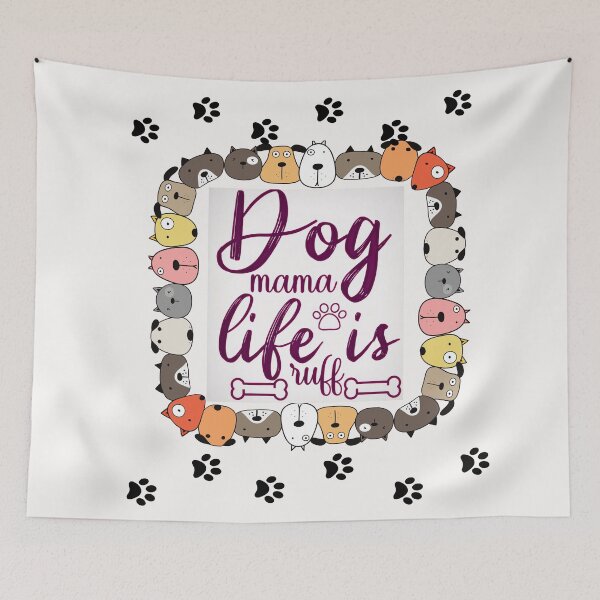 Item preview, Dog mama life is ruff - a gift for mommy on mother's day designed and sold by sweetees4u.