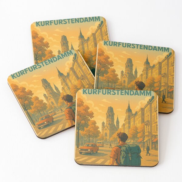 Item preview, love Berlin Germany KÜRFÜRSTENDAMM Poster and Greeting Card designed and sold by Earth Celebration Designs.