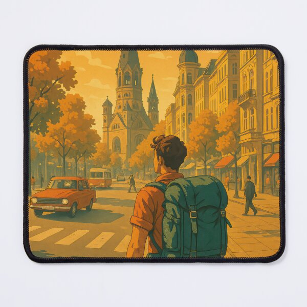 Item preview, love Berlin Germany KÜRFÜRSTENDAMM Poster and Greeting Card designed and sold by Earth Celebration Designs.