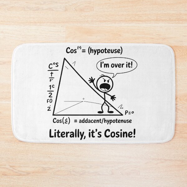 Item preview, Geometry Pun T-Shirt – I’m Over It Cosine Math Meme Design designed and sold by PixelMuse2024.