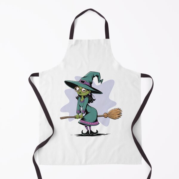 Item preview, A green witch riding a broom. designed and sold by Joseph Hail.