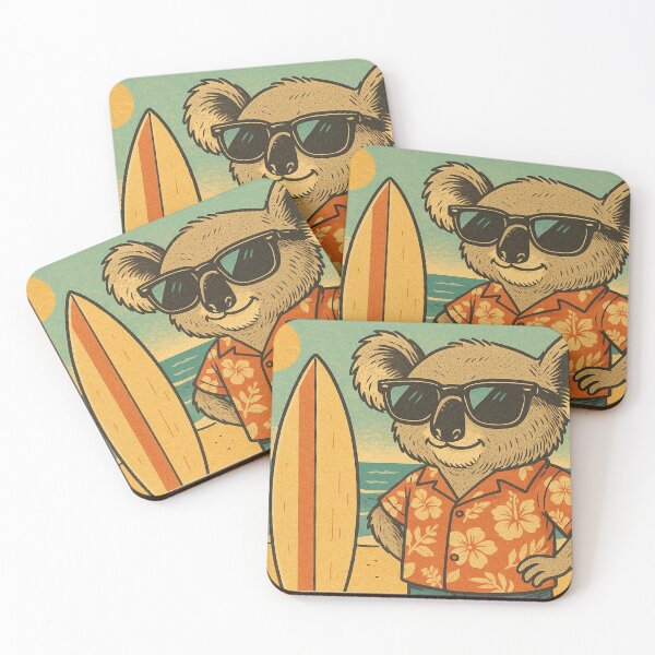 Item preview, funny koala as a surfer designed and sold by Mauswohn.